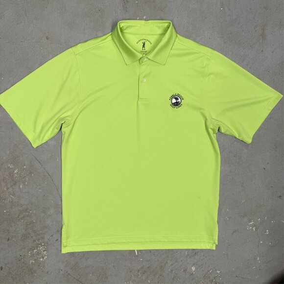 Fairway & Greene Tech Pebble Beach Golf Links Polo Shirt Stretch Yellow Small - Picture 2 of 7